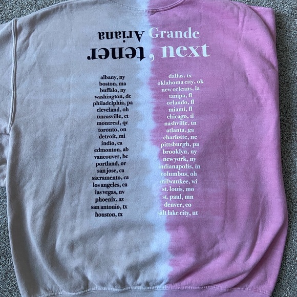 Ariana Grande Sweetner / Thank you Next Tour Crewneck - Picture 6 of 8